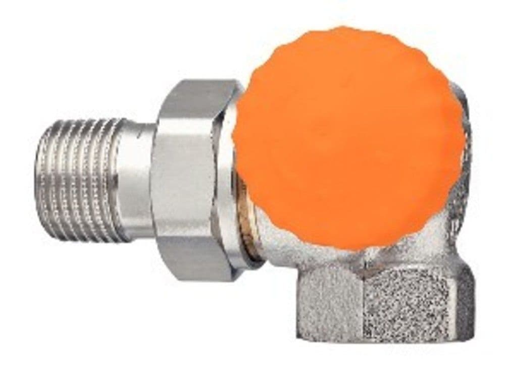 Heimeier Eclipse robinet thermostatique débit double équerre droit 1/2"F vue 1