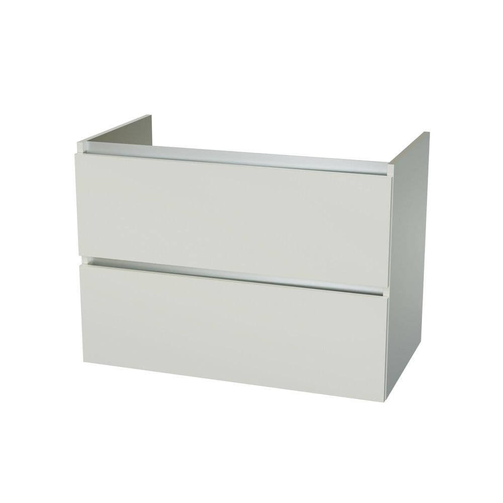 intro Tempus sous-meuble B900xD495xH650mm 2tiroirs blanc vue 1