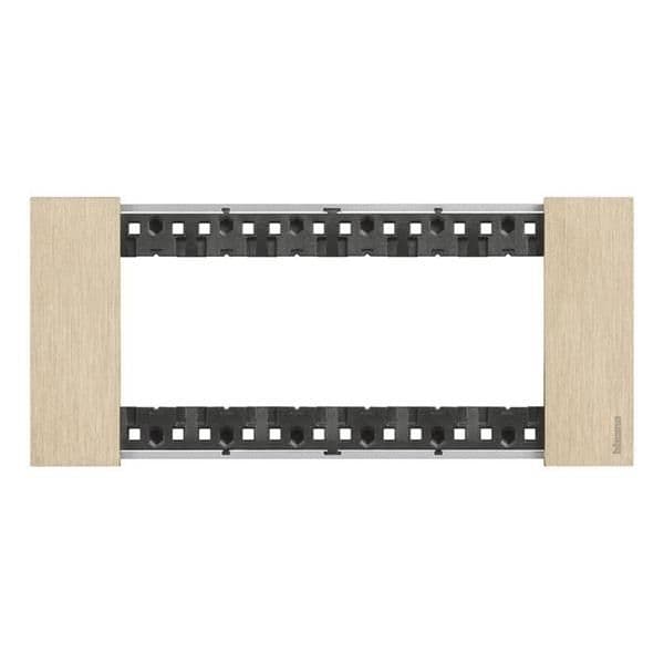 LNow plaque 6 modules Or pour support référence K4706 vue 1