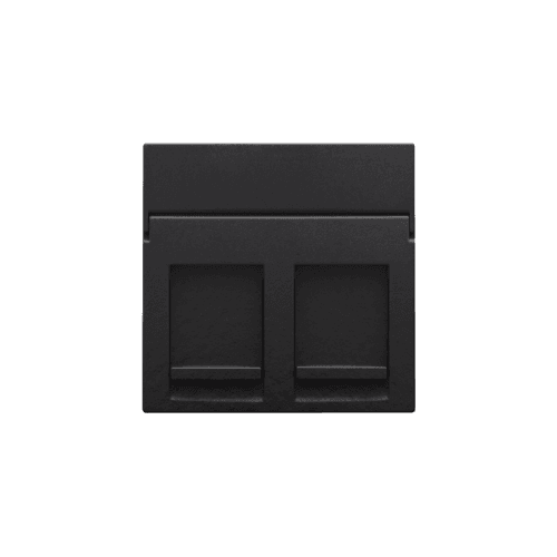 Enjoliveur data 2x RJ, couleur piano black coated vue 1