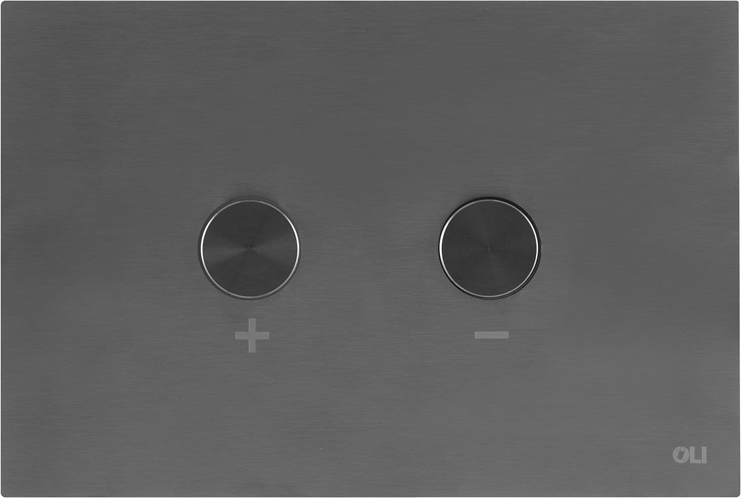 PLAQUE DE COMMANDE 2 TOUCHES BLINK PNEUMATIQUE GUN METAL vue 1