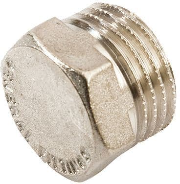 BOUCHON FILETE LAITON 1/4" M CHROME vue 1