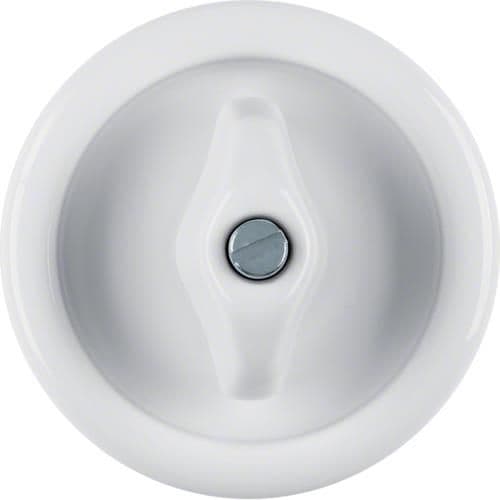 Enjoliveur et manette pour interrupteurs / poussoirs rotatifs Serie 1930 Porcelaine Blanc polaire, b vue 1