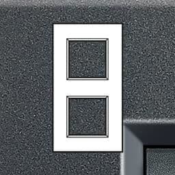 LivingLight - plaque rectangulaire 2 x 2 modules 71mm Anthracite vue 1