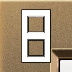 LivingLight - plaque rectangulaire 2 x 2 modules 71mm Bronze vue 1
