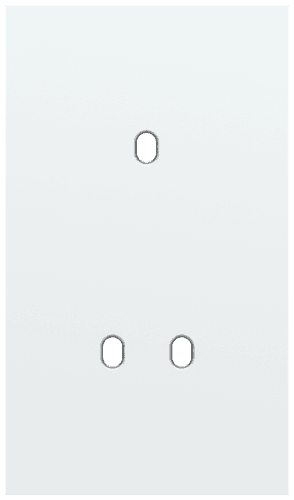 Plaque de recouvrement double, verticale 60 mm d'entraxe, pour une fonction de commutation simple et une double, Niko Toggle steel white coated vue 1