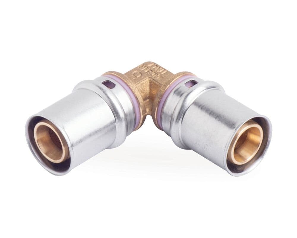 SYSTEMPEX coude 90° tube alu raccord à sertir 20-20 vue 1