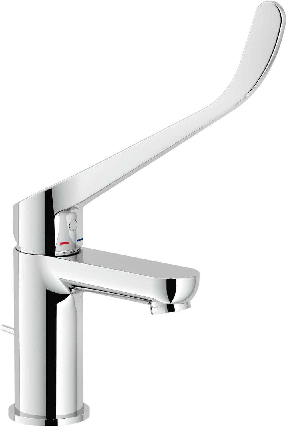 MITIGEUR LAVABO ABC NOBILI POIGNEE LONG +VIDAGE AUTOMATIQUE CHROME vue 1
