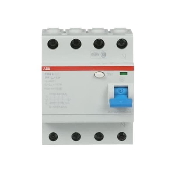 Disjoncteur différentiel F200 series 4 pôles, 80A, 100mA vue 1