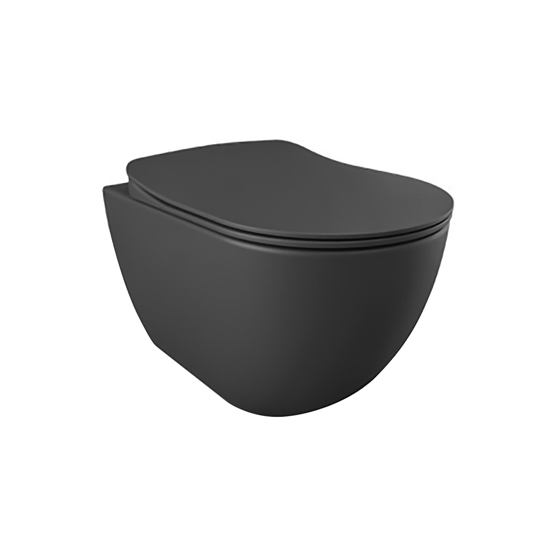 CREAVIT FREE WC SUSPENDU AVEC BIDET – SANS BRIDE - SANS ABATTANT – ANTHRACITE MAT vue 1