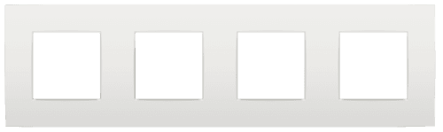 Plaque de recouvrement quadruple, entraxe de 71 mm, couleur Niko Intense white vue 1