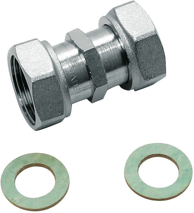 RACCORD POUR COMPTEUR 2 ECROUS LIBRES 3/4"FF vue 1