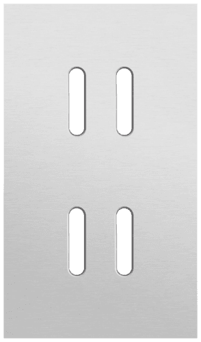 Plaque de recouvrement double, verticale 60 mm d'entraxe, pour des fonctions de commutation double, couleur Niko Rocker alu grey brushed vue 1