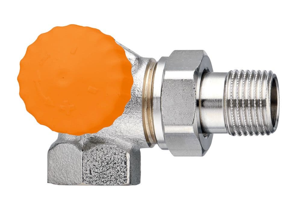 Heimeier Eclipse robinet thermostatique débit double équerre gauche 1/2"F vue 1