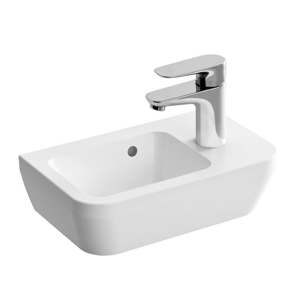 Vitra Integra lave-mains 370 x 220 mm trou de robinet droite avec trop-plein vue 1