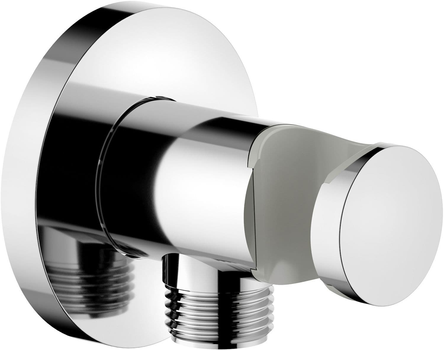 COUDE DE RACCORD+PORTE DOUCHE A MAIN UNIVERSEL NOBILI ROND 1/2" CHROME vue 1