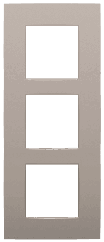 Plaque de recouvrement triple, entraxe de 60 mm, verticale, couleur Niko Intense bronze coated vue 1
