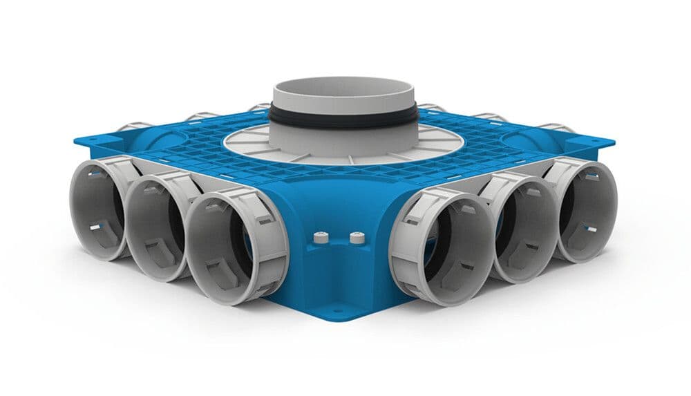 Vent-Axia VTVGS 69 125 subcollecteur 12 x D 69 mm et D 125 mm vue 1