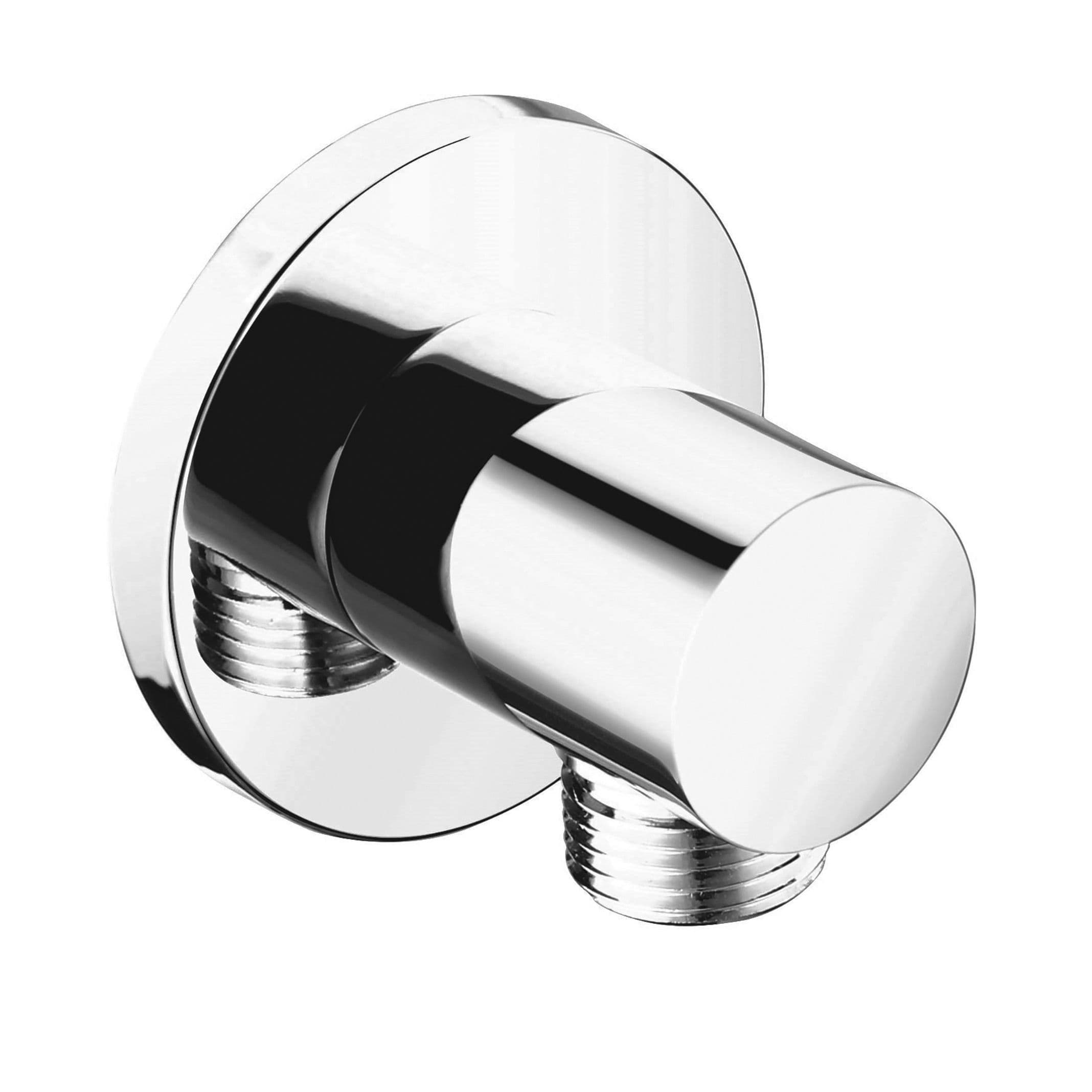 ALONI COUDE DE RACCORDEMENT AVEC ARIVÉE D'EAU ET SUPPORT DE DOUCHETTE – ROND - CHROME vue 1