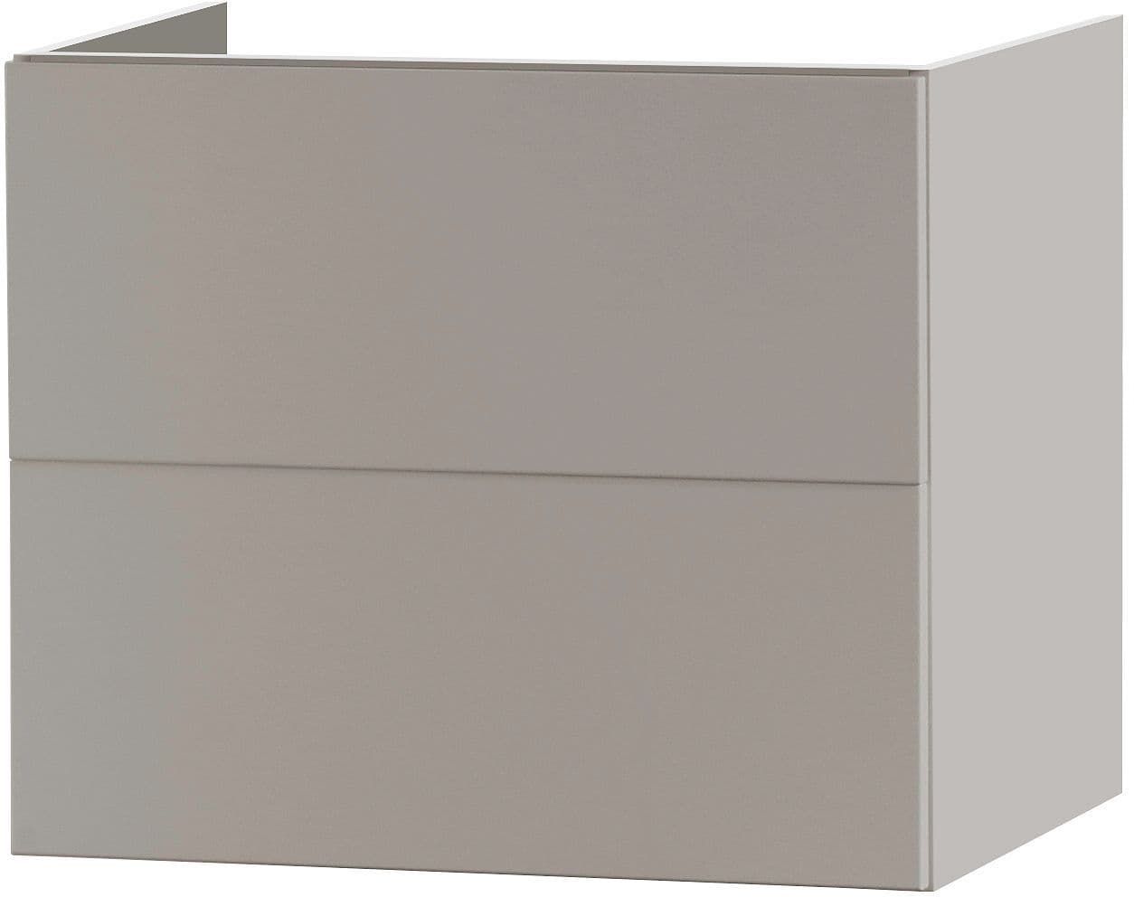 SOUS MEUBLE 2 TIROIR 70CM PUSH-OPEN GRIS SATIN vue 1
