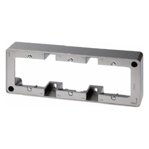 Cadre saillie 3 postes, Berker Q.1 Anthracite, Velours vue 1