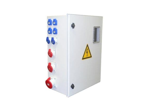 Coffret de chantier 63A + compteur + sélecteur réseau sans châssis vue 1