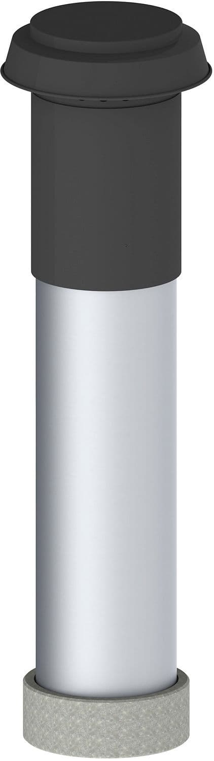 PASSAGE DE TOIT ISOLE POUR SYSTEME DE VENTILATION 160-190MM 1M ALU/NOIR EPS vue 1