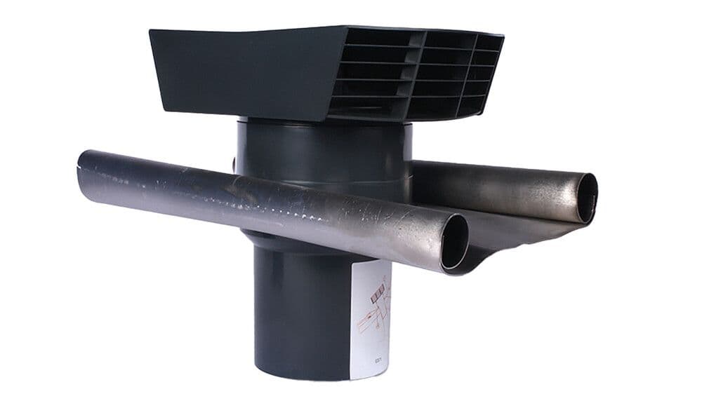 Ventilair KCTH-N160 chapeau toiture plastique noir D 160 mm vue 1