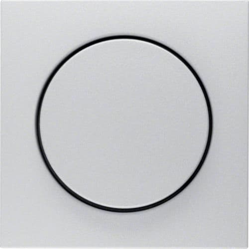 Enjoliveur avec bouton de réglage pour variateur rotatif Berker S.1 / B.3 / B.7 Alu, mat vue 1