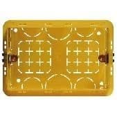 Boîte encastré 3 modules rectangulaire - Jaune - 106 x 71 x 52mm vue 1