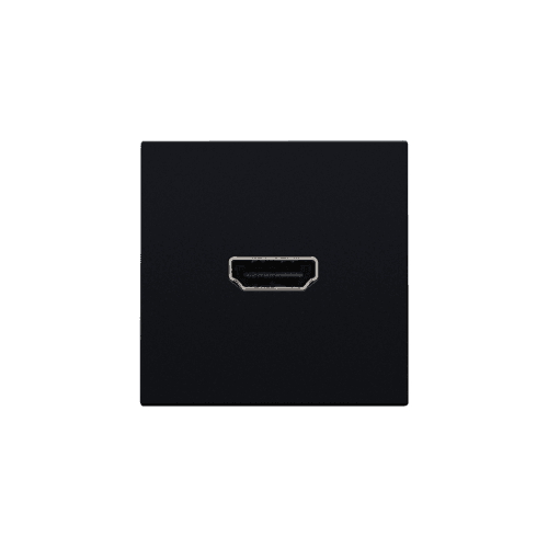 Set de finition avec prise HDMI/HDMI, couleur black coated vue 1
