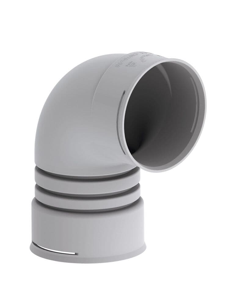 Zehnder ComfoTube D90 coude 90° RLC avec 2 colliers de serrage vue 1