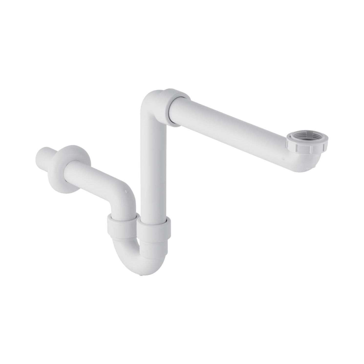 GEBERIT SIPHON TUBULAIRE – POUR LAVABO – GAIN DE PLACE – ÉVACUATION HORIZONTALE – 5/4" X 6/4" – Ø 40 MM – PLASTIQUE – BLANC vue 1