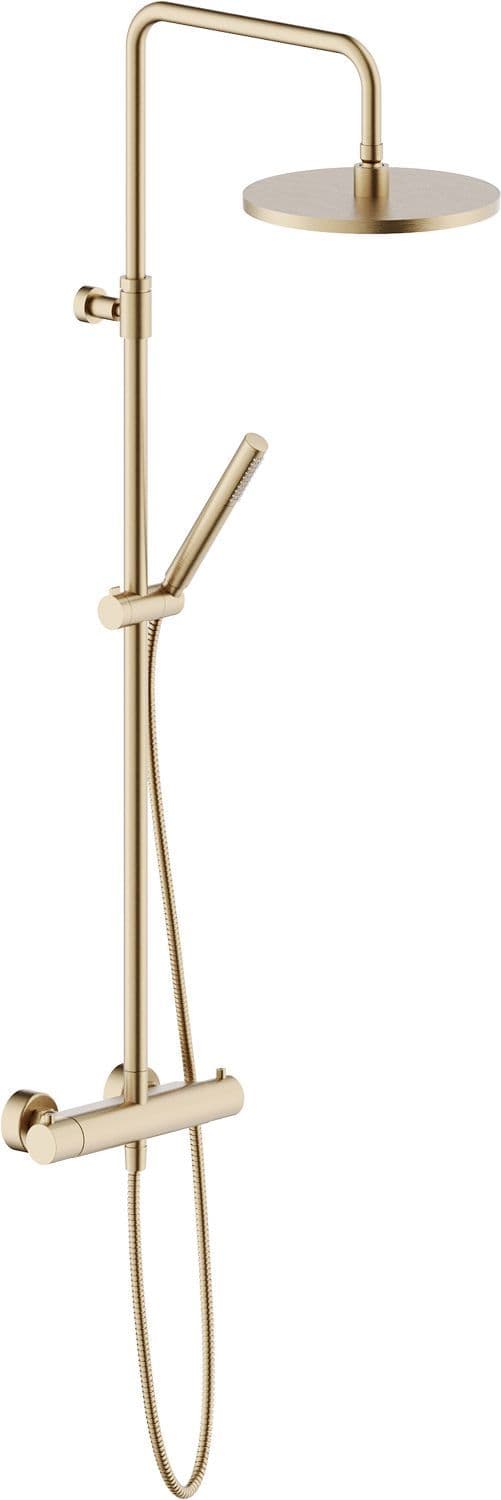 COLONNE DE DOUCHE+THERMOSTAT TONDA 25CM NOBILI MIELE BROSSÉ 14L/MIN vue 1