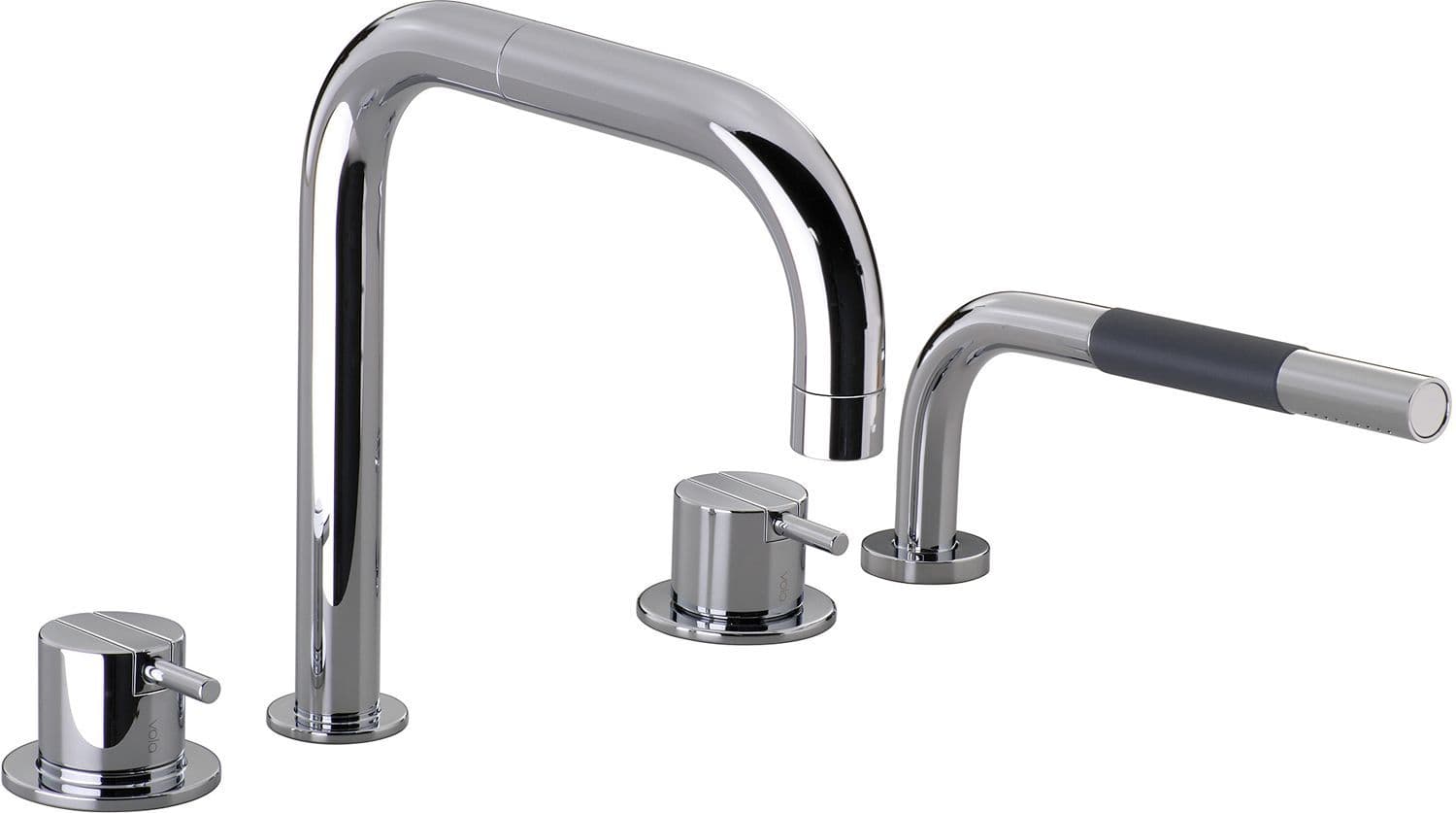 MELANGEUR 4 TROUS POUR BORD DE BAIN VOLA CHROME COMPLET vue 1