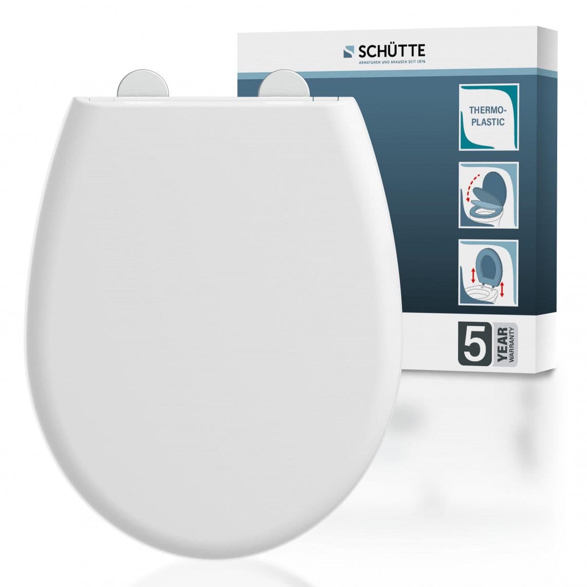 83310 Abattant wc en thermoplast WHITE, PREMIUM, avec frein de chute et déclipsable vue 1