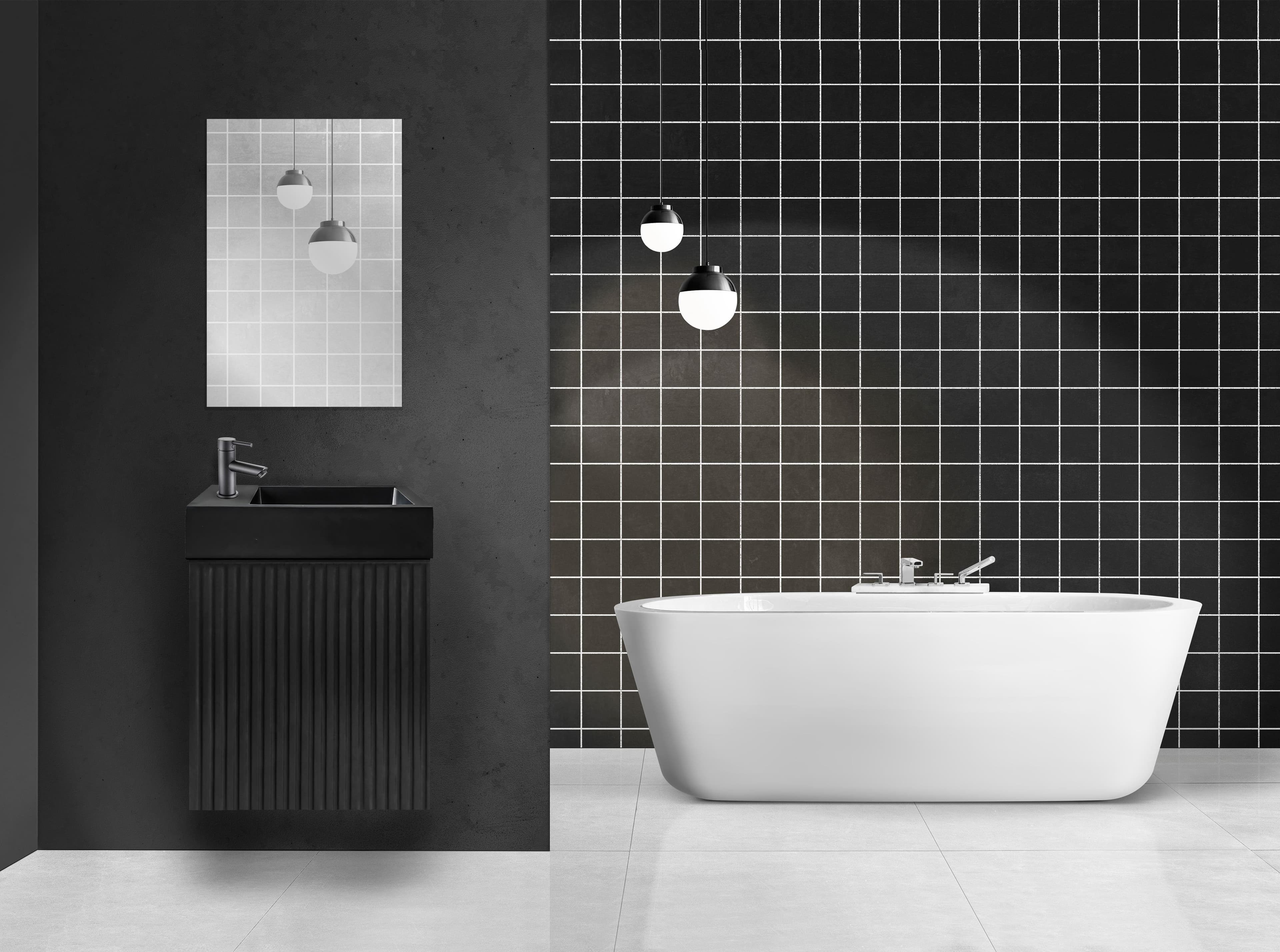 ALONI MIKARO MIROIR DE TOILETTE - AVEC CADRE - 40X60X1,9 CM - CHÊNE NOIR vue 1