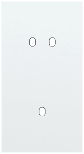 Plaque de recouvrement double, verticale 71 mm d'entraxe, pour une fonction de commutation double et une simple, Niko Toggle steel white coated vue 1