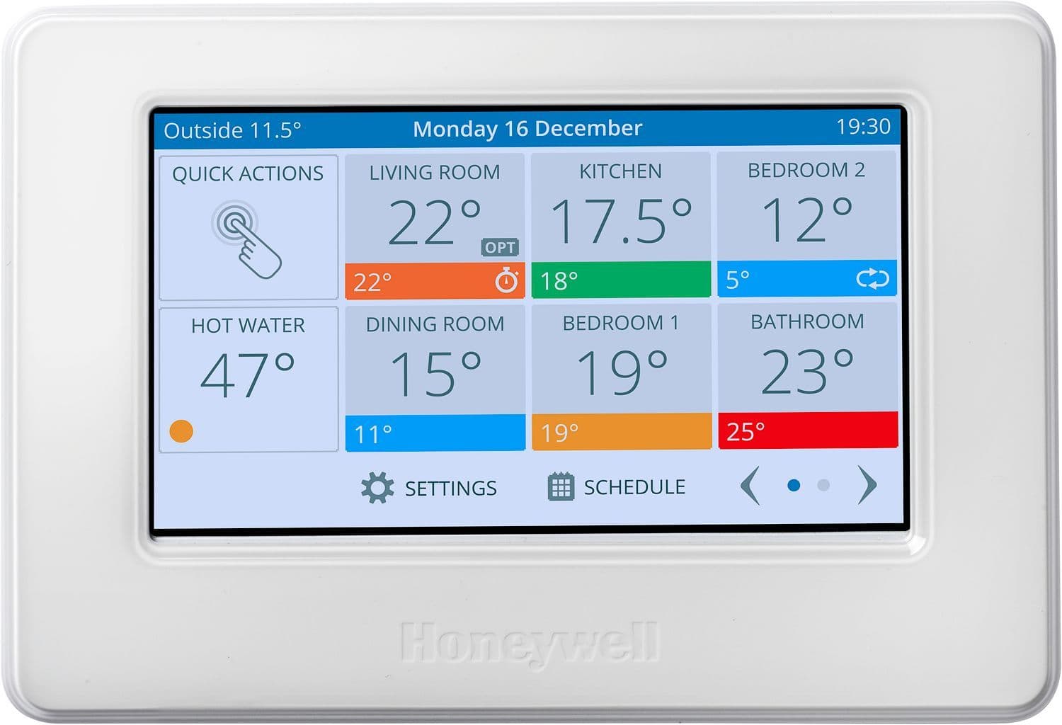 L'ECRAN TACTILE COULEUR DU SYSTÈME EVOHOME COLOR TOUCHSCREEN ET INTEGRE WIFI CLASSE VIII (5%) vue 1