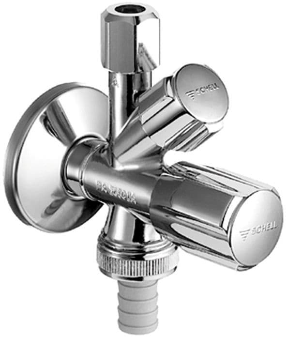 ROBINET D'ARRÊT EQUERRE SCHELL LAVE-VAISSELLE 1/2" CHROME vue 1