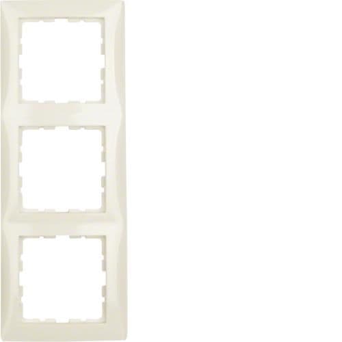 Plaque de recouvrement 3 postes Berker S.1 Blanc, brillant vue 1