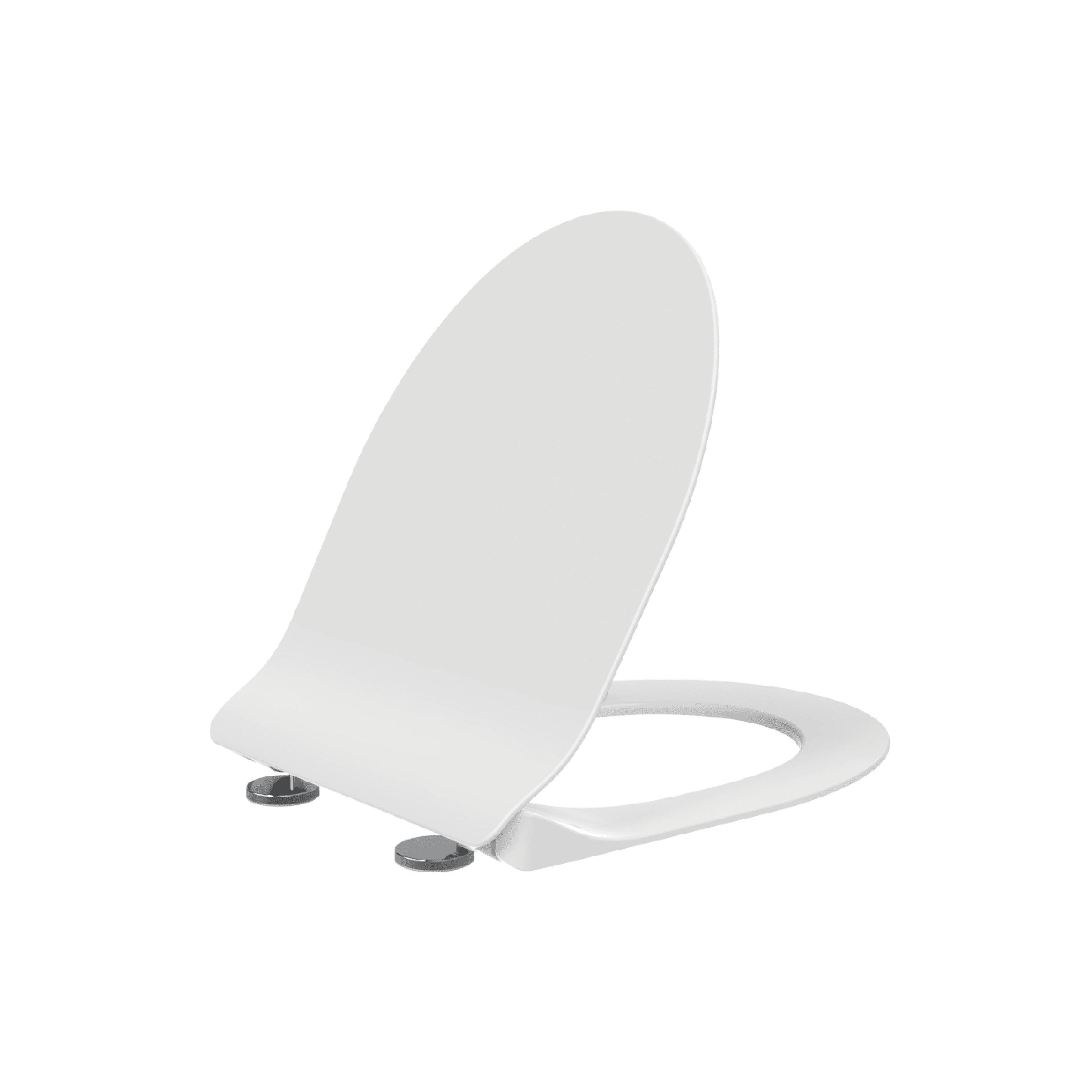 CREAVIT NESS ABATTANT WC - MODÈLE D - DESIGN FIN - FREIN DE CHUTE - DÉCLIPSABLE - DUROPLAST - CHARNIÈRES EN INOX - BLANC BRILLANT vue 1
