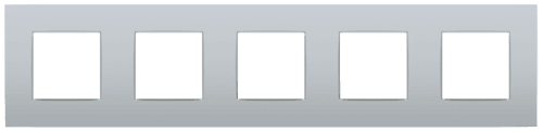 Plaque de recouvrement quintuple, entraxe de 71 mm, couleur Niko Intense sterling coated vue 1