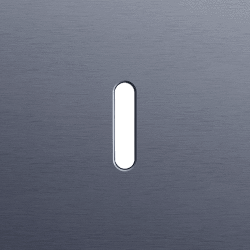 Plaque de recouvrement simple, pour des fonctions de commutation simple, couleur Niko Rocker alu blue grey brushed vue 1