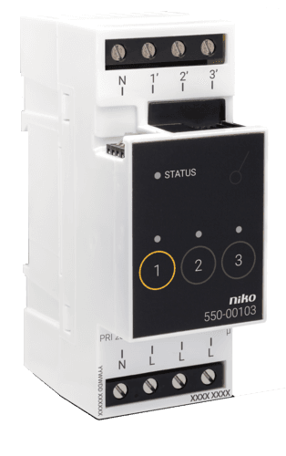Module de commutation pour Niko Home Control pour 3 circuits différents vue 1