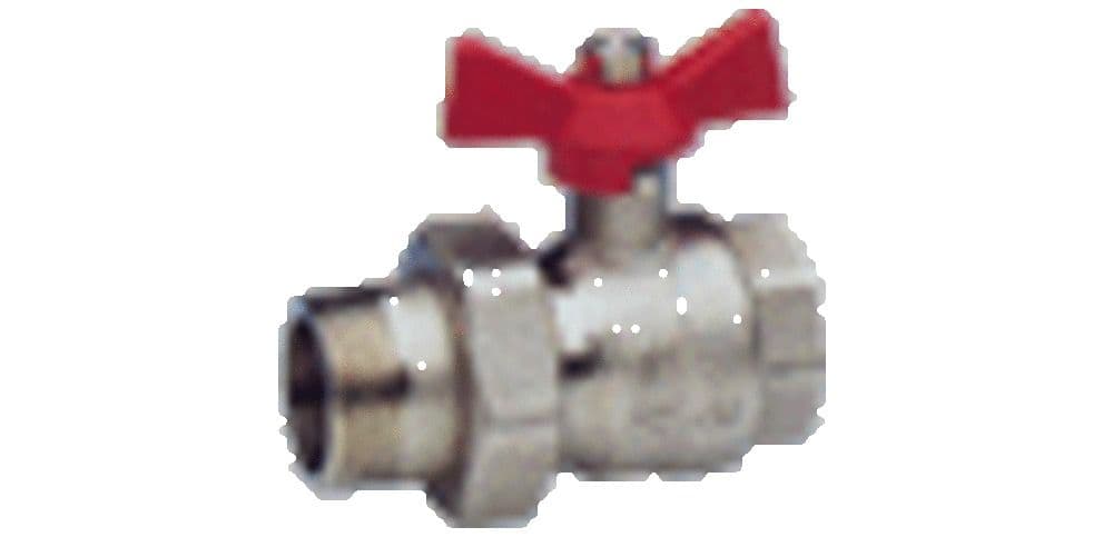 robinet à bille passage intègral avec demi-raccord manette papillon 3/4" FR vue 1