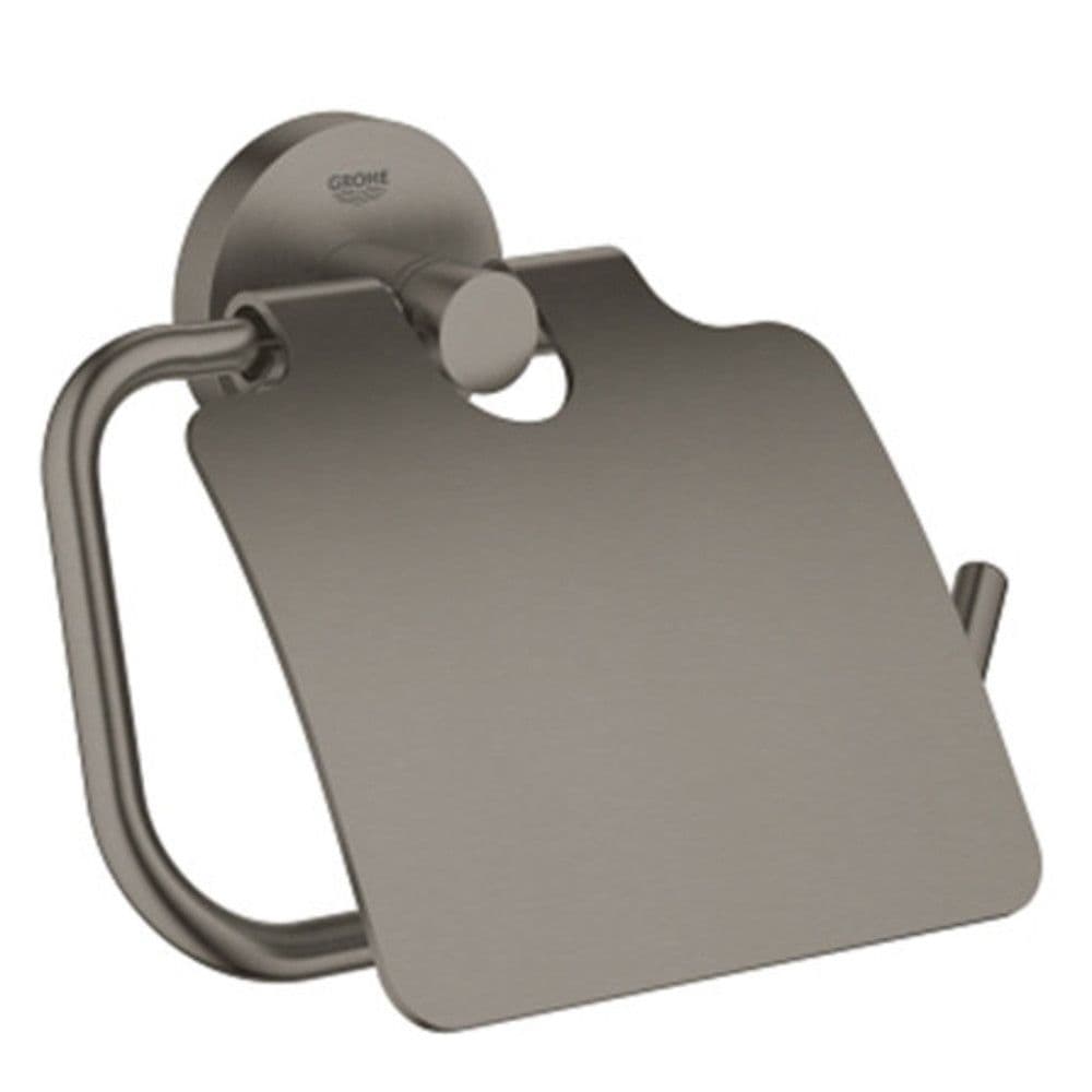 Grohe Essentials porte-papier métal caché avec couvercle brushed hard graphite vue 1