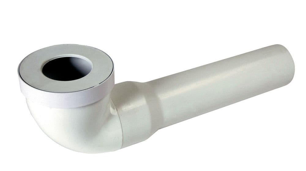 Nicoll coude WC long 90° D 93 mm L 400 mm PVC blanc vue 1