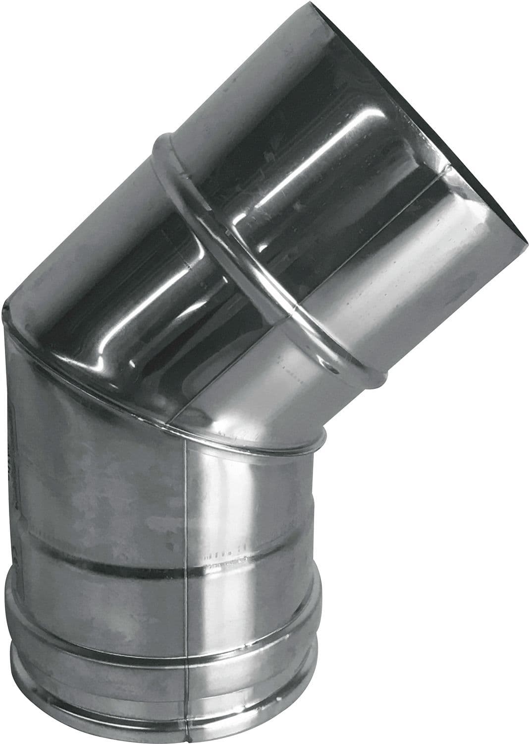 COUDE 45° INOX SIMPLE PAROI 100MM vue 1