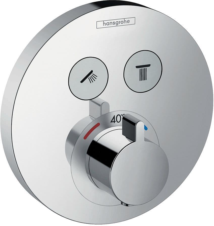 SET DE FINITION THERMOSTAT+ 2 ROBINET D'ARRET SELECT S HANSGROHE CHROME vue 1